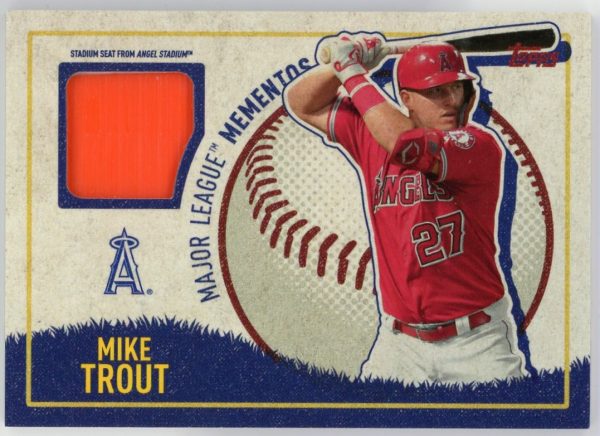 Mike Trout Angels 2020 Topps Opening Day Stadium Seat Relic Card #MLM-MT