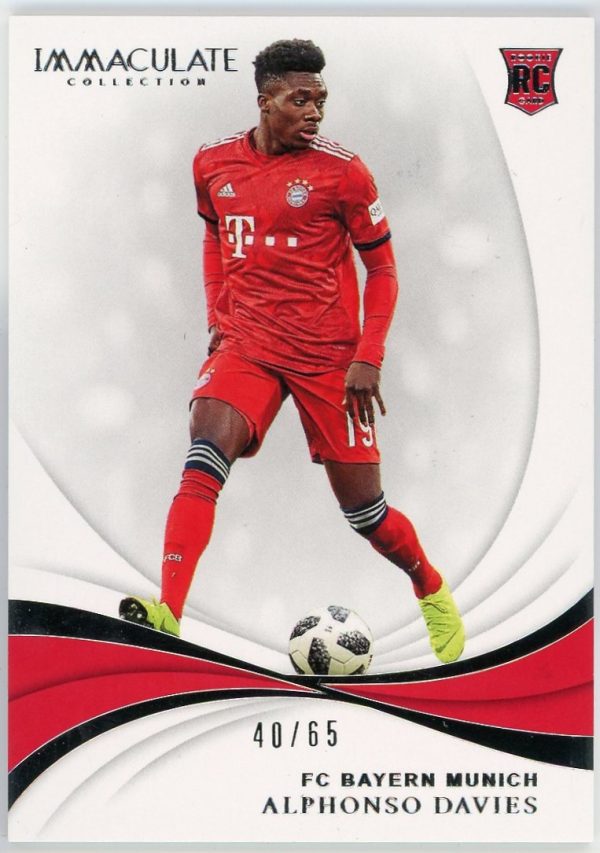 Alphonso Davies Bayern Munich 2018-19 Immaculate /65 Rookie Card #17