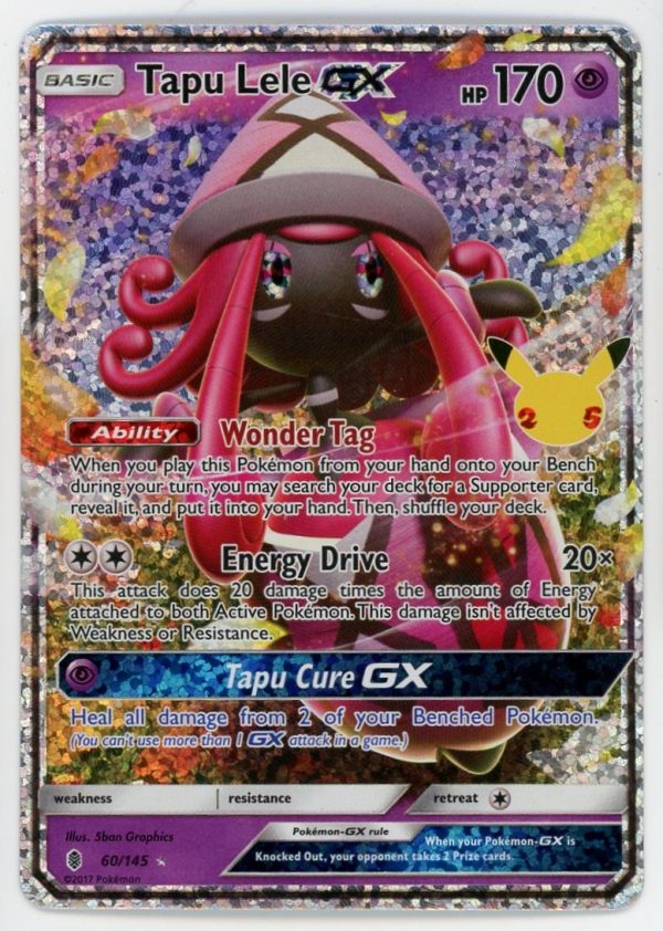 Pokémon TCG Tapu Lele GX 60/145 Rare Holo Celebrations