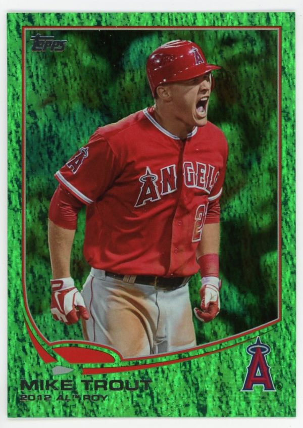 Mike Trout Angels 2013 Topps Green Emerald Rookie of the Year #33B