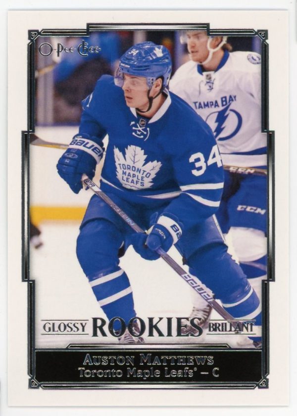 Auston Matthews Maple Leafs 2016-17 OPC Glossy Rookies RC Card #R-1
