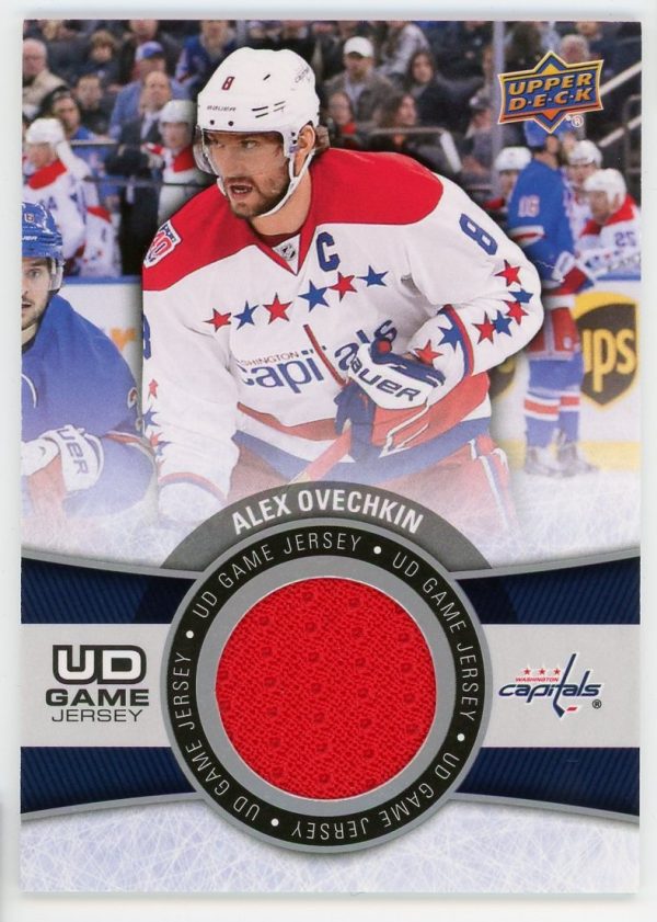 2015-16 Alex Ovechkin Capitals UD Game Jersey Patch Card #GJ-AO