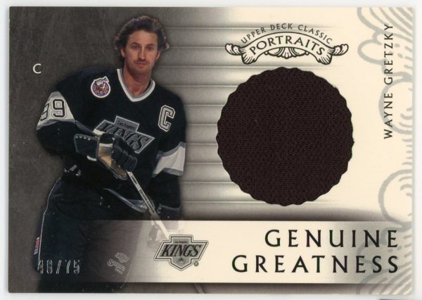 2003-04 Wayne Gretzky UD Classic Portraits /75 Patch Card #GG-GR
