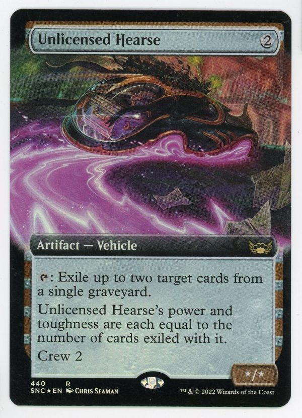MTG Unlicensed Hearse Streets of New Capenna Extended Art Holo 440 SNC