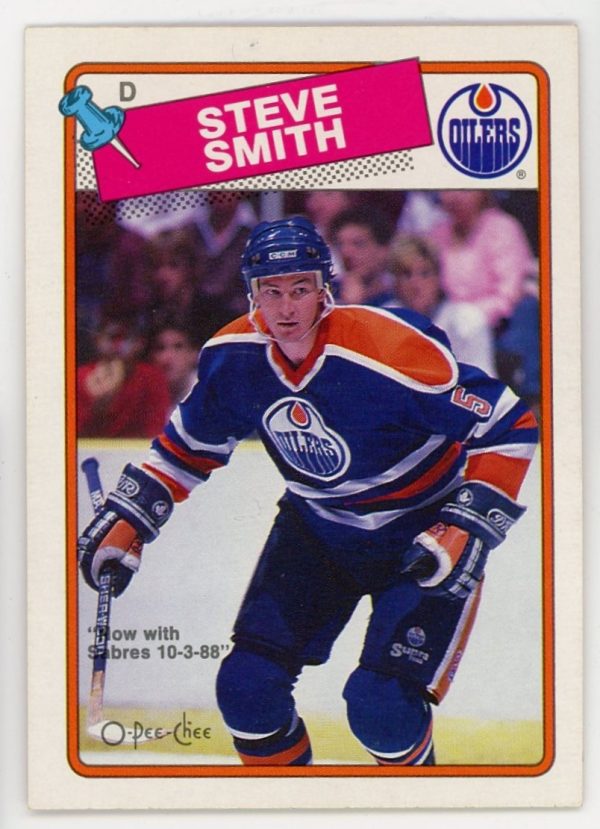 Steve Smith 1988-89 OPC Rookie Card #252