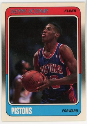 Dennis Rodman Pistons 1988-89 Fleer NBA RC Rookie Card #43