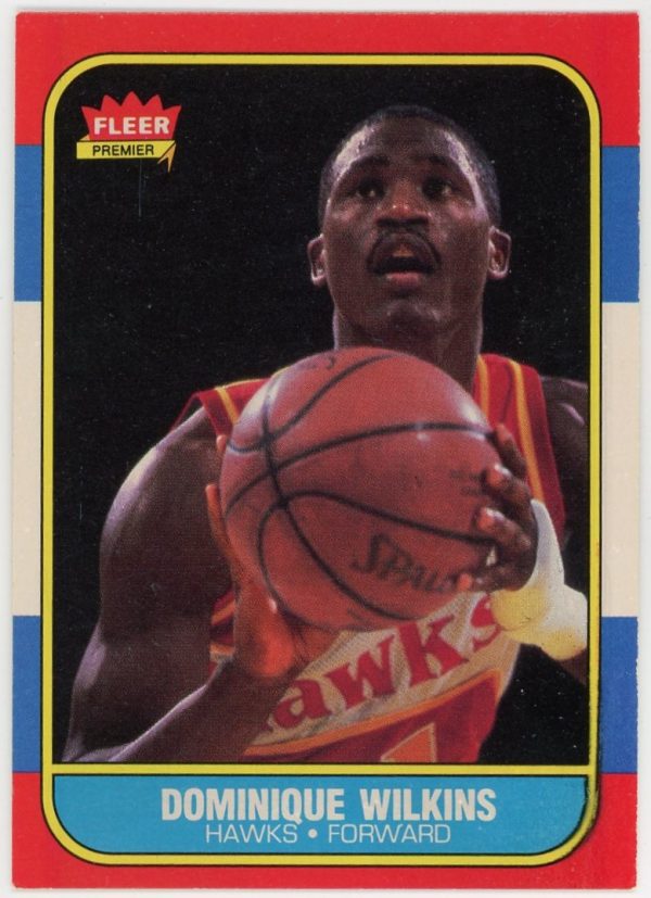 Dominique Wilkins Hawks 1986-87 Fleer NBA RC Rookie Card #121 HOF