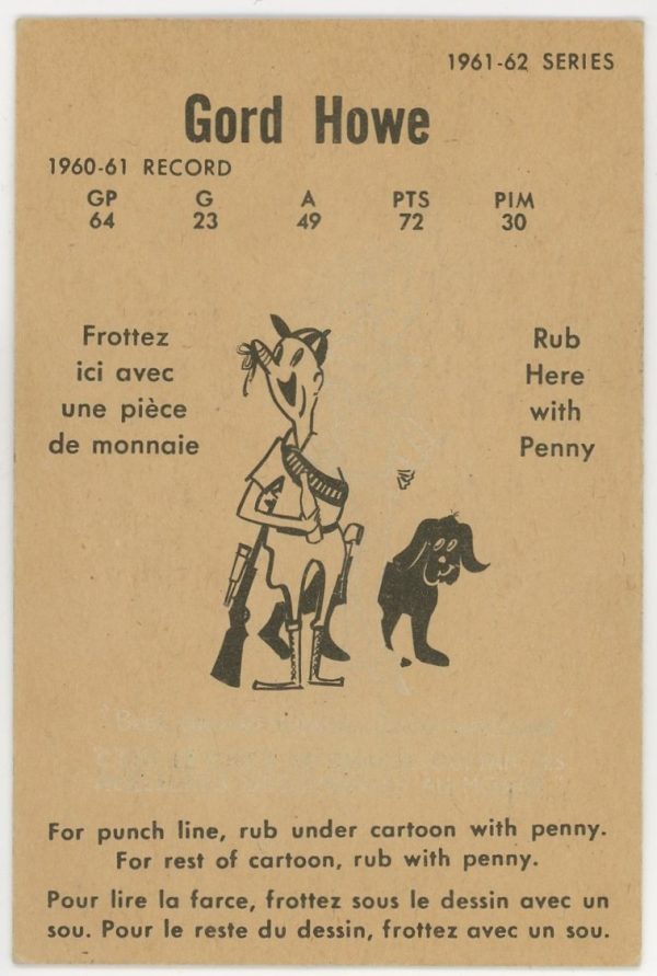 1961-62 Gordie Howe Parkhurst Card #20