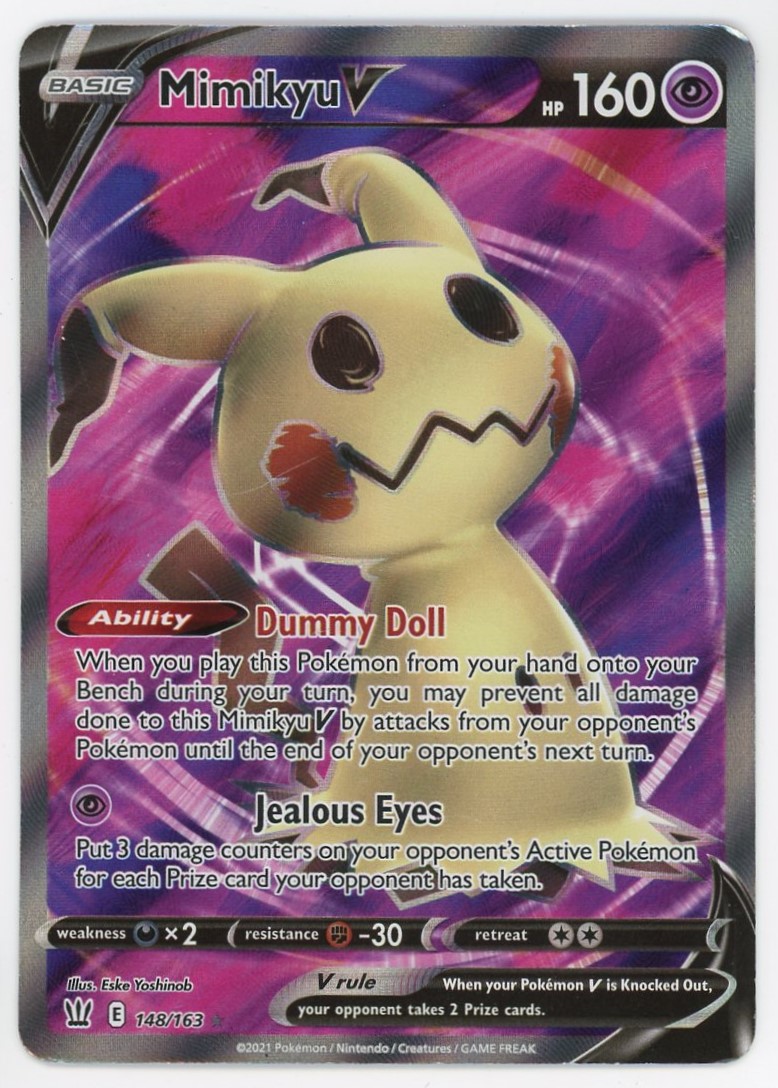 Pokemon Mimikyu V Battle Styles Full Art Ultra Rare Froggers House Of Cards