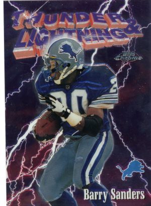 Barry Sanders 1997 Topps Chrome Thunder & Lightning #6