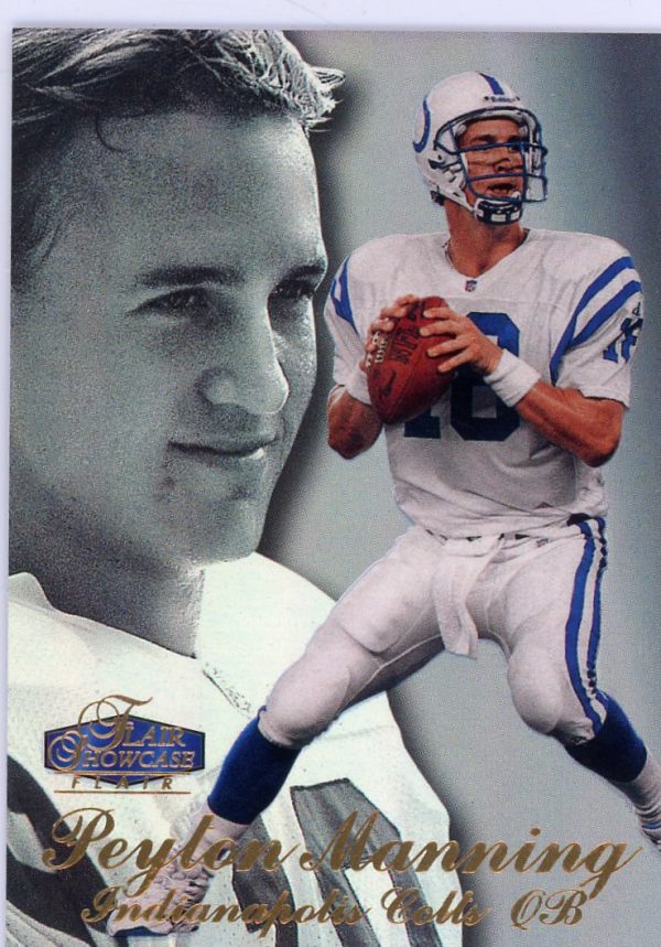 Peyton Manning 1998 Flair Showcase Row 3 Rookie Card #3