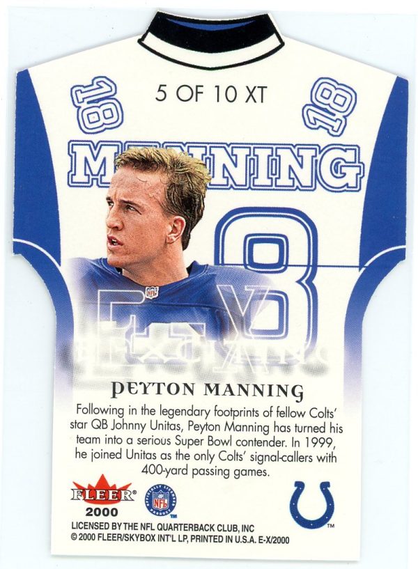 Peyton Manning 2000 Fleer EX Exciting Die Cut #5