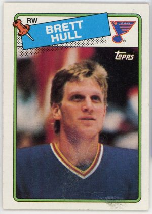 1988-89 Brett Hull Blues Topps Rookie Card #66