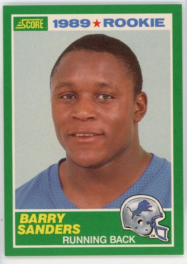 Barry Sanders Lions 1989 Score Football RC Rookie Card #257