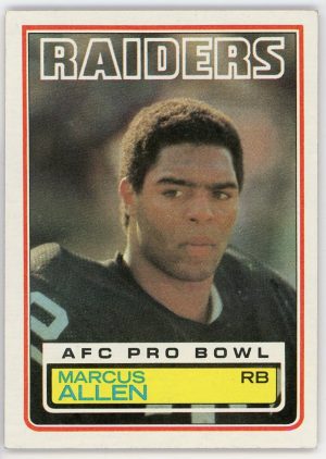 Marcus Allen Raiders 1983 Topps Football RC Rookie Card #294