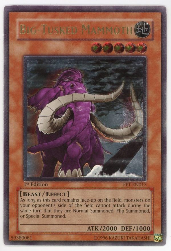 Yugioh Big-Tusked Mammoth FET-EN015 Ultimate Rare 1st Edition NM