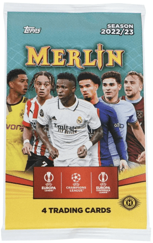 2022-23 Topps UEFA Club Competitions Merlin Chrome Soccer Hobby Pack - 1 Pack