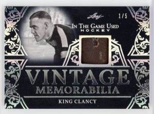 King Clancy 2023 Leaf ITG Game Used Vintage Memorabilia 1/5 #VM18