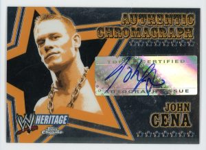 John Cena 2006 Topps Chrome WWE Authentic Chromograph Auto