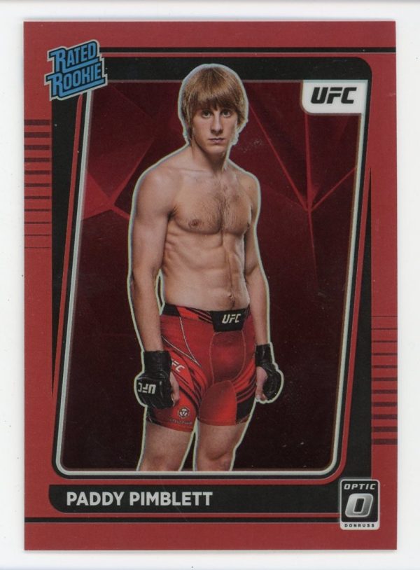 Paddy Pimblett 2022 Donruss Optic UFC Red /199 Rated Rookie #103