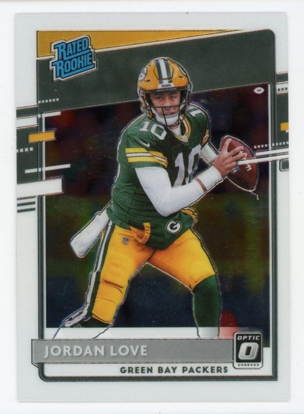 Jordan Love 2020 Panini Donruss Optic Rated Rookie Card #154