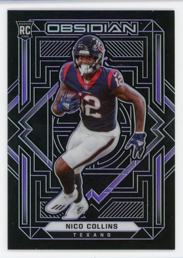 Nico Collins 2021 Panini Obsidian Rookie Card 020/100 #130