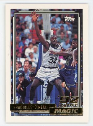 Shaquille O'Neal 1992-93 Topps Gold Rookie Card #362