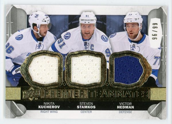 Kucherov/Stamkos/Hedman 2015-16 UD Premier Teammates Trio 96/99 #PT3-KSH