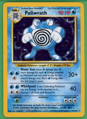 Poliwrath Pokemon Base Set Holo 13/102