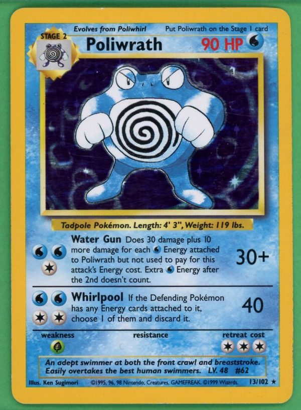 Poliwrath Pokemon Base Set Holo 13/102