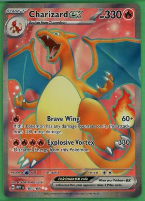 Charizard EX Pokemon Scarlet & Violet 151 Holo Rare 183/165