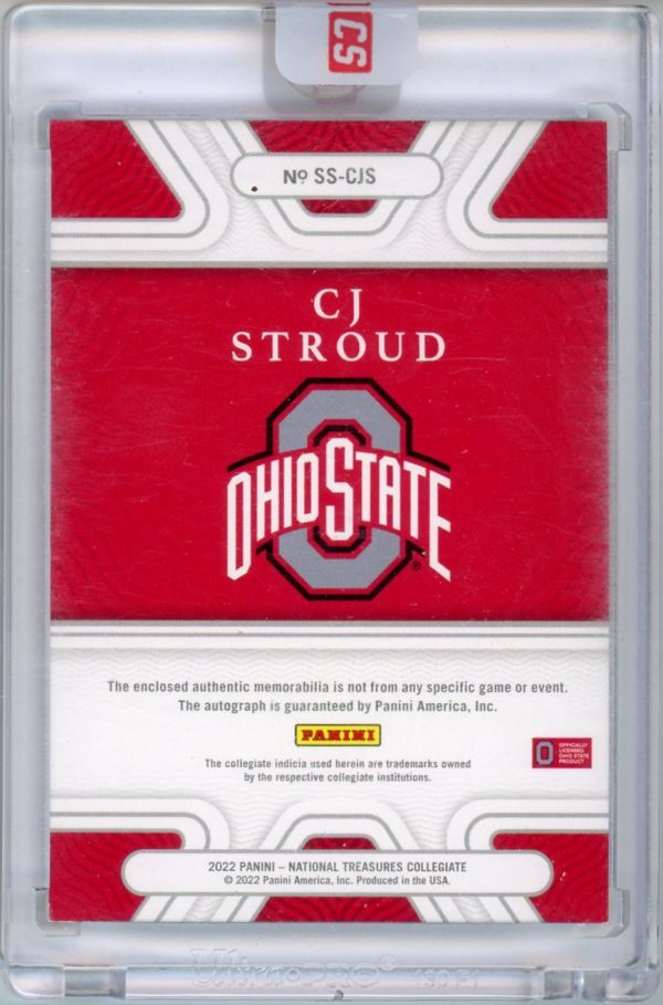 CJ Stroud 2022 Panini National Treasures Collegiate RPA 02/39