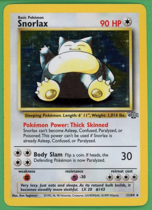 Snorlax Pokemon Jungle Holo 11/64