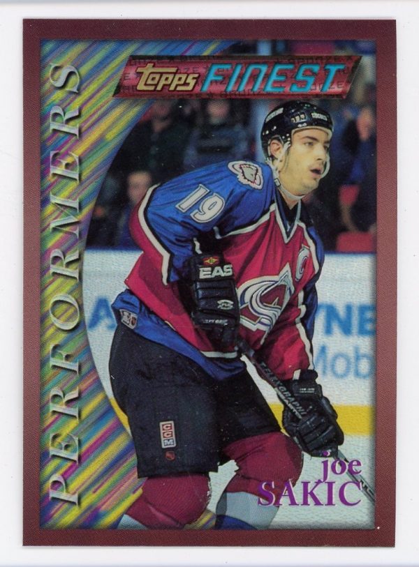 Joe Sakic 1995-96 Topps Finest Performers Refractor #80