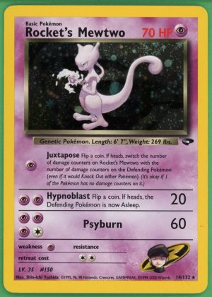 Rocket's Mewtwo Pokemon Gym Challange Holo 14/132