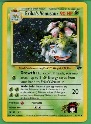 Erika's Venusaur Pokemon Gym Challanges Holo 4/132