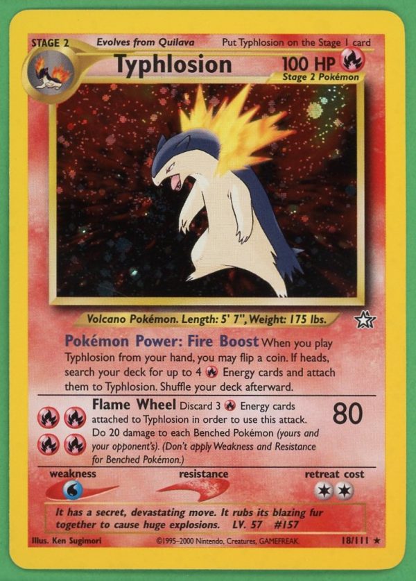 Typhlosion Pokemon Neo Genesis Holo 18/111