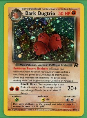 Dark Dugtrio Pokemon Team Rocket Unlimited Holo 6/82