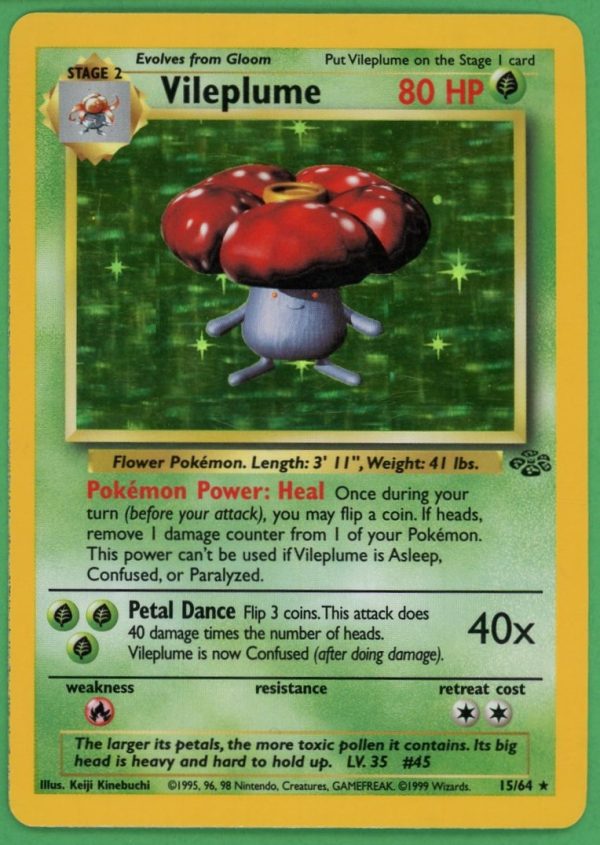 Vileplume Pokemon Jungle Holo 15/64