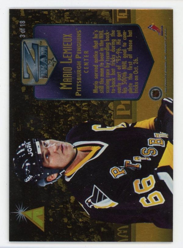 Mario Lemieux 1995-96 Pinnacle Zenith Z-Team Card #3