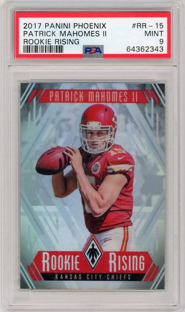 Patrick Mahomes II 2017 Panini Phoenix Rookie Rising RC #RR-15 PSA 9