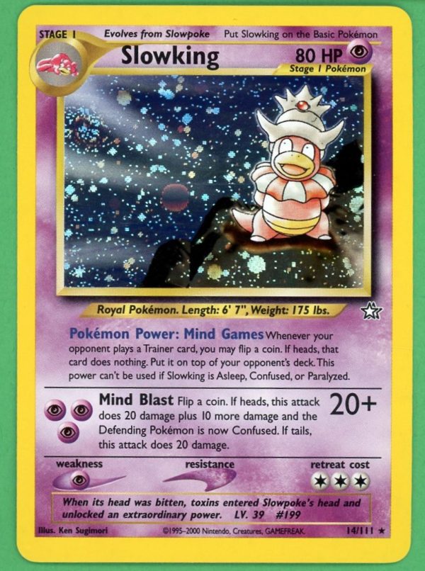 Slowking Pokemon Neo Genesis Holo Swirl 14/111