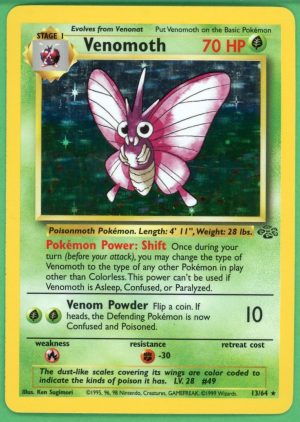 Venomoth Pokemon Jungle Holo 13/64