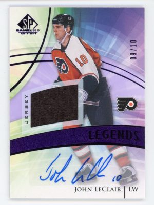 John LeClair 2020-21 SPGU Legends Jersey Auto 09/10 #115