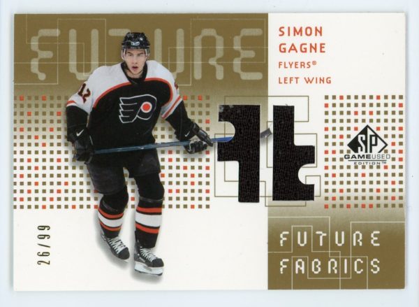 Simon Gagne 2002-03 SP Game Used Future Fabrics 26/99 #FF-SG