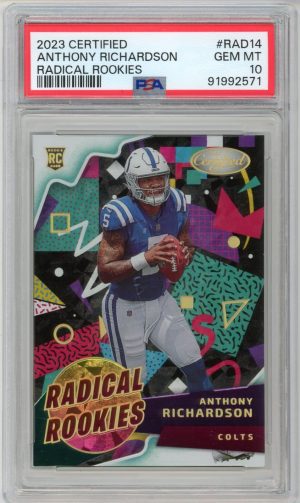 Anthony Richardson 2023 Panini Certified Radical Rookies #RAD-14 PSA 10 POP 7!