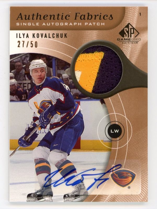 Ilya Kovalchuk 2005-06 SPGU Authentic Fabrics Patch Auto 27/50 #AAP-IK