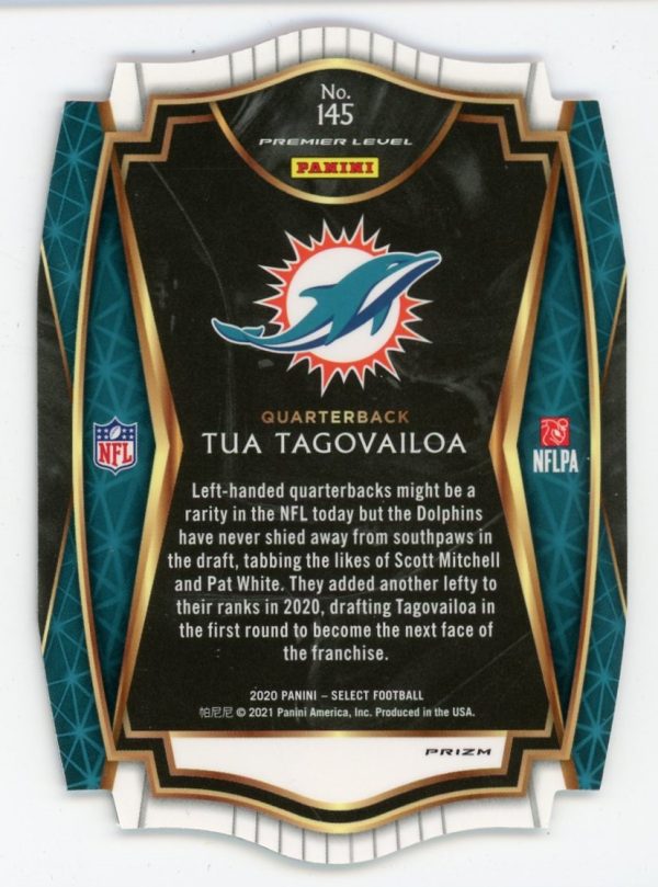 Tua Tagovailoa 2020 Panini Select Tri-Color Prizm Die-Cut RC #145