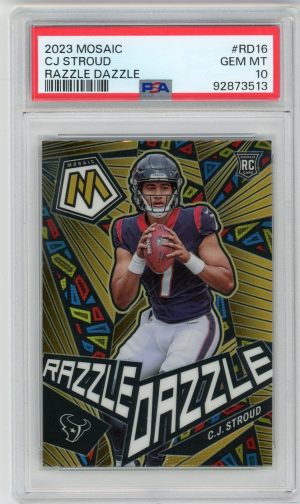 CJ Stroud 2023 Panini Mosaic Razzle Dazzle RC SSP #RD-16 PSA 10