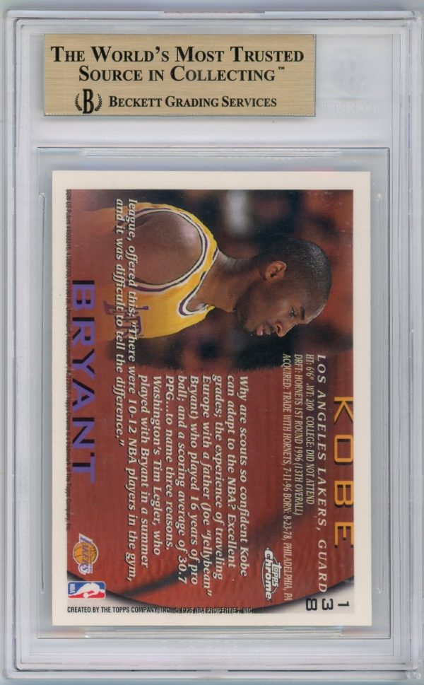 Kobe Bryant 1996-97 Topps Chrome Rookie Card #138 BGS 9.5